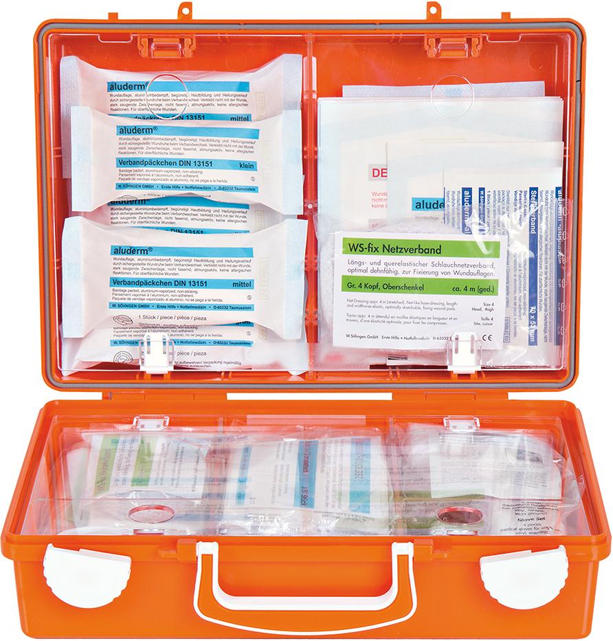 SÖHNGEN Erste-Hilfe-Koffer SN-CD ABS DIN 13157 mit Erweiterung orange Produktbild img4 L