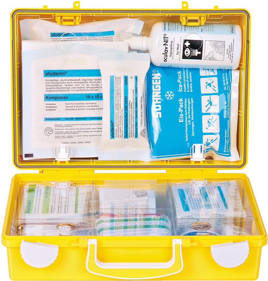 SÖHNGEN Erste-Hilfe-Koffer SN-CD extra+ HANDWERK ABS leuchtgelb DIN 13157 Produktbild img4 L