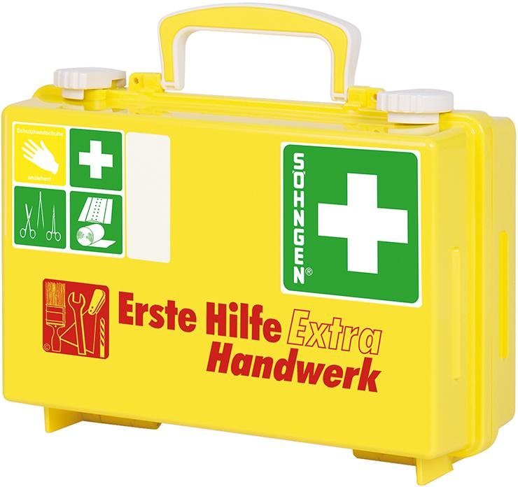 SÖHNGEN Erste-Hilfe-Koffer QUICK-CD HANDWERK ABS leuchtgelb DIN 13157 Produktbild img3 L