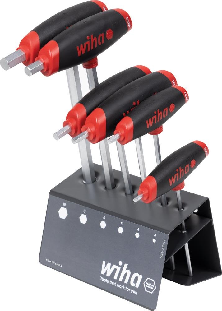 T-Griff-Schraubendreher- Satz im Werkstattständer 6-teilig 3-10mm mit Seitenabtrieb Wiha Produktbild img1 L