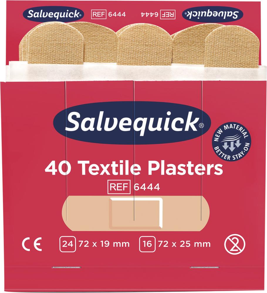 SALVEQUICK Pflasterstrips Salvequick Refill 6444 elastisch 40 Stück Produktbild img2 L