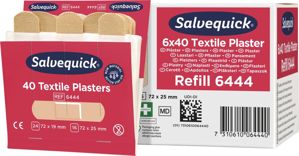 SALVEQUICK Pflasterstrips Salvequick Refill 6444 elastisch 40 Stück Produktbild img3 L