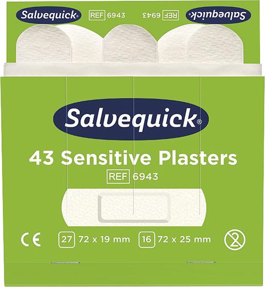 SALVEQUICK Pflasterstrips Salvequick Refill 6943 Vliesstoff 43 Stück Produktbild img2 L