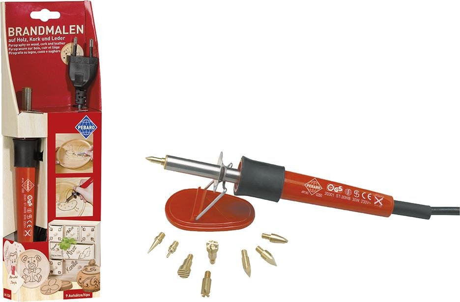Brandmalkolben-Set mit 9 Aufsätzen Pebaro Produktbild img1 L