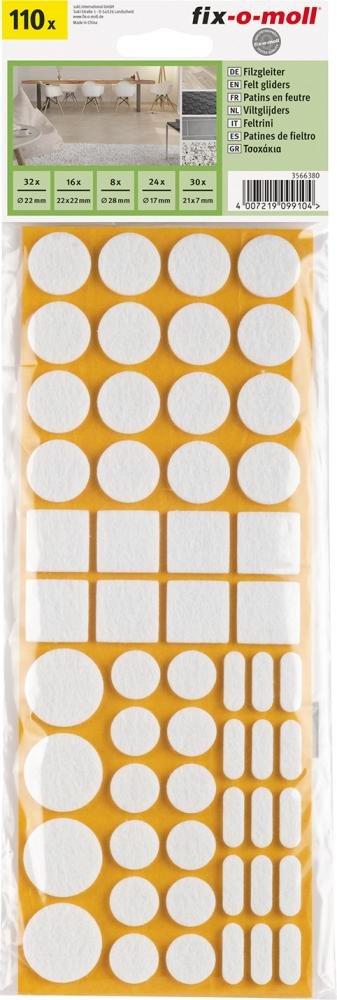 Filzgleiter Set 110-teilig,selbstkl,w,br Inhalt: 110 Produktbild img2 L