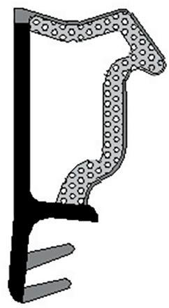 Flügelfalzdichtung D3630Schwarz Produktbild img1 L