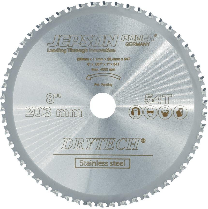 HM-Sägeblatt Drytech D=203x25,4x1,7mm 54Z für Inox Jepson Produktbild img1 L