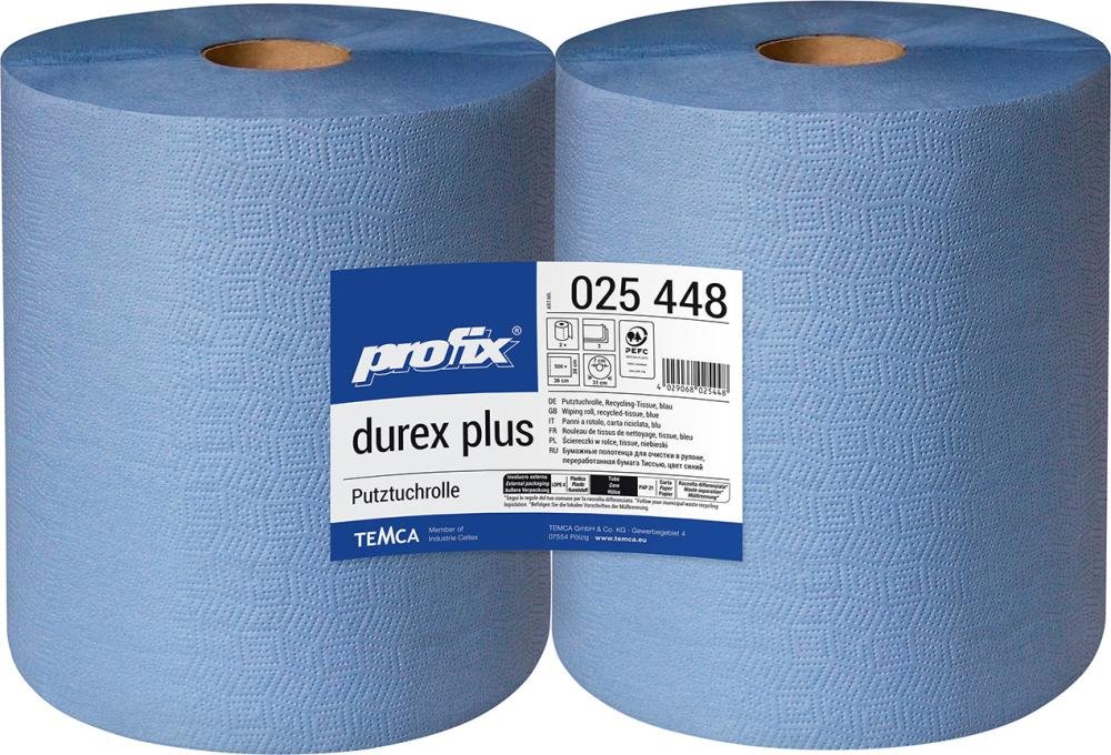 Profix durex plus, Putztuchrolle 38x36cm 500 Blatt, blau, 3-lagig Produktbild img1 L