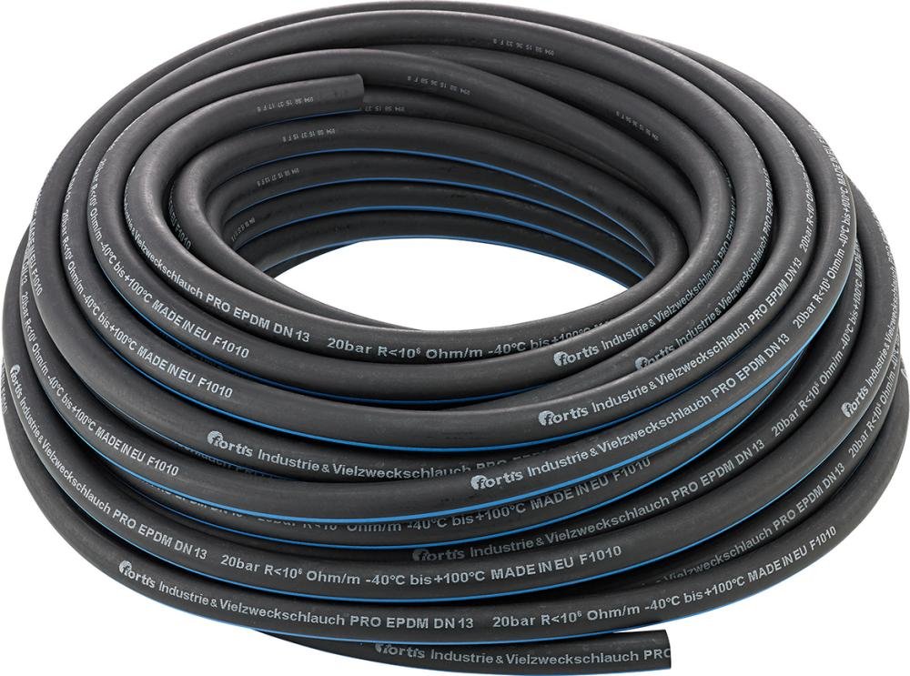 Industrie-und Vielzweck schlauch PRO, EPDM, schwarz/blau, 32x6,0mm, 40m FORTIS Produktbild img1 L