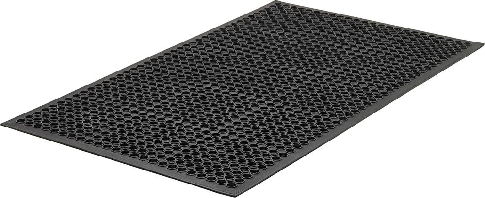 Arbeitsplatz-Ringmatte NBR/SBR, schwarz 13mm, 1520x910mm ölfest FORTIS Produktbild img1 L