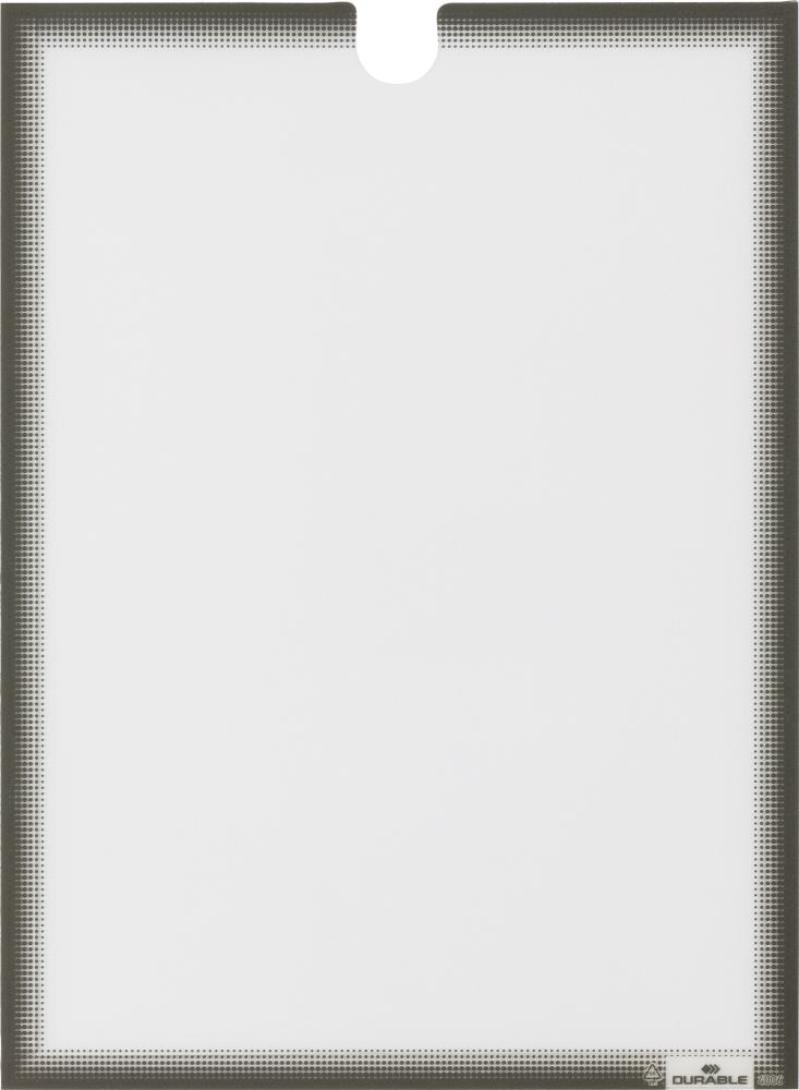 DURABLE Sichthülle selbstklebend DIN A4 anthrazit/grau 5 Stück Produktbild img1 L