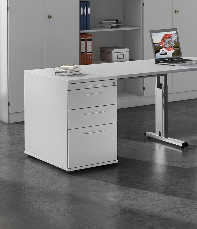 Standcontainer, 4 Schübe, RE Kunststoff-Griffe Produktbild img3 L