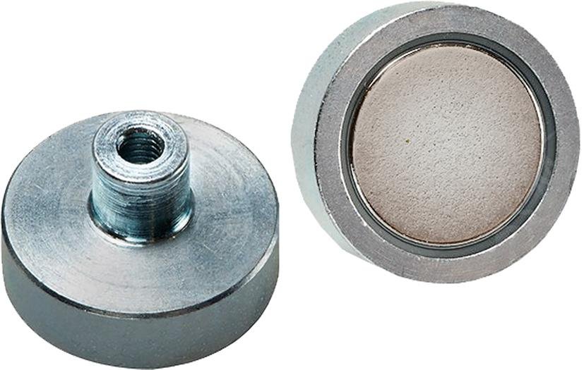 Neodym-Magnet-Flachgreifer mit Gewindebuchse Produktbild img1 L