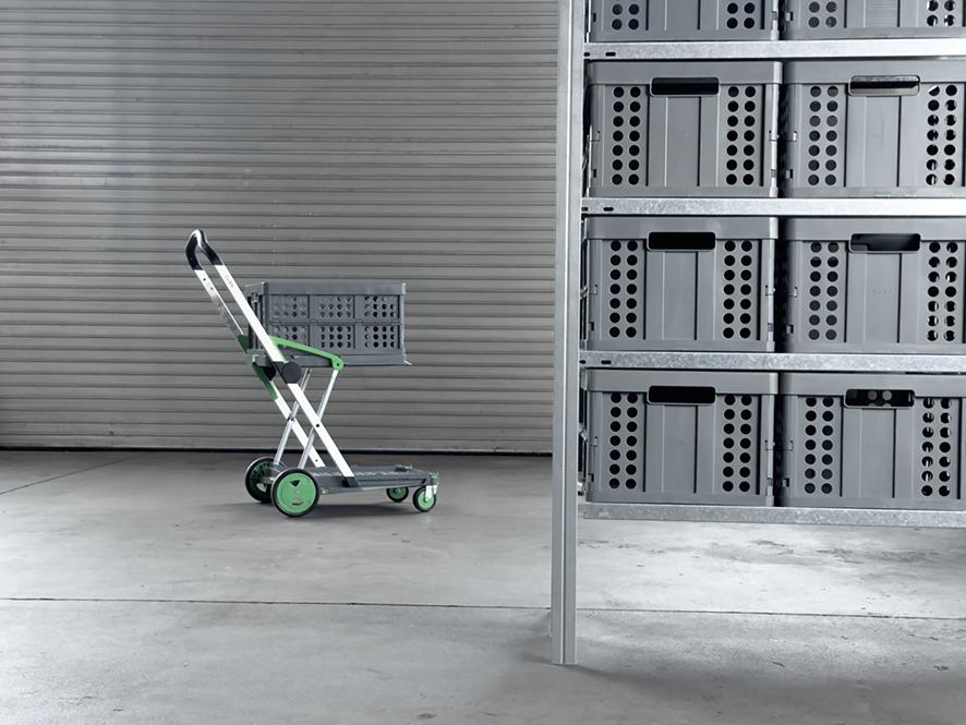CLAX Trolley grün Tragkraft 60kg inklusive Klappbox klappbar Produktbild img4 L