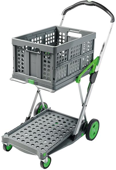 CLAX Trolley grün Tragkraft 60kg inklusive Klappbox klappbar Produktbild img2 L