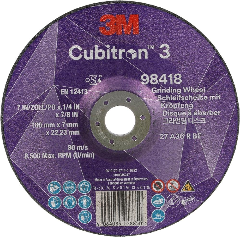 Schruppscheibe Cubitron™ 3 für die Stahl- und Edelstahlbearbeitung Produktbild img3 L