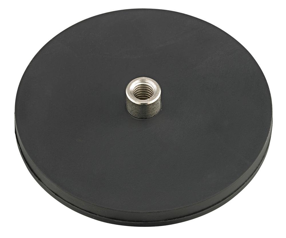 Neodym-Magnet-Flachgreifer, gummiummantelt, mit Gewindebuchse Produktbild img1 L