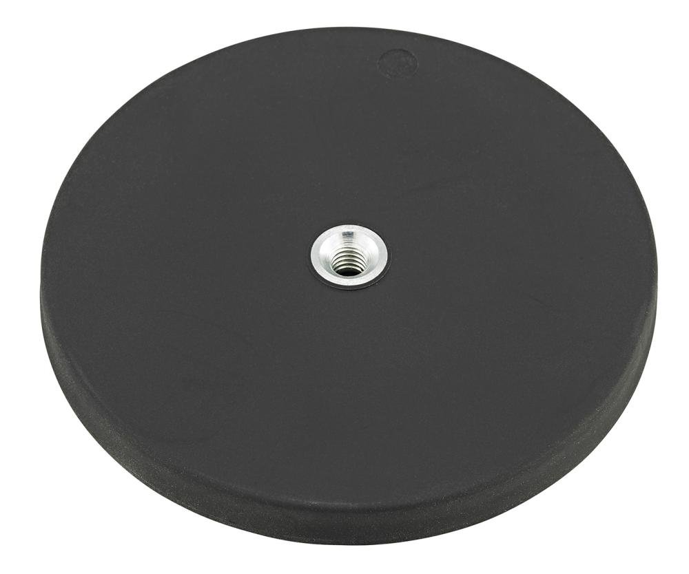 Neodym-Magnet-Flachgreifer, gummiummantelt, mit Gewindezapfen Produktbild img1 L