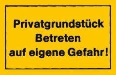 Verbotsschild 250x150mm Privatgrundstück betrete Produktbild img1 L