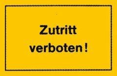 Verbotsschild 250x150mm Zutritt verboten Produktbild img1 L
