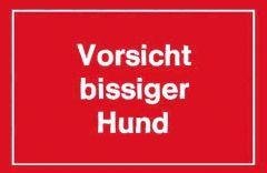 Warnschild 250x150mm Vorsicht bissiger Hund Produktbild img1 L