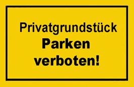 Verbotsschild 250x150mm Privatgrundstück parken Produktbild img1 L