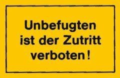 Verbotsschild 250x150mm Unbefugten ist der Zutrit Produktbild img1 L