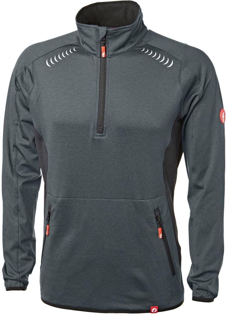 Tech-Fleecepullover grau/schwarz meliert Gr. S Fortis Elements Produktbild img1 L