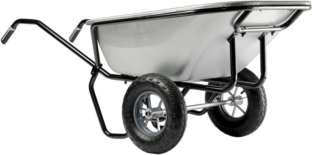 Schubkarre Expert Twin verzinkt 230L, Luftrad Produktbild img1 L