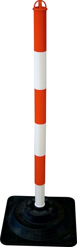 Kettenpfosten-Set EcoMax mit 10 m Absperrkette 3x rot/weiß, 3x weiß/rot,6x Hartgummifuß Produktbild img3 L