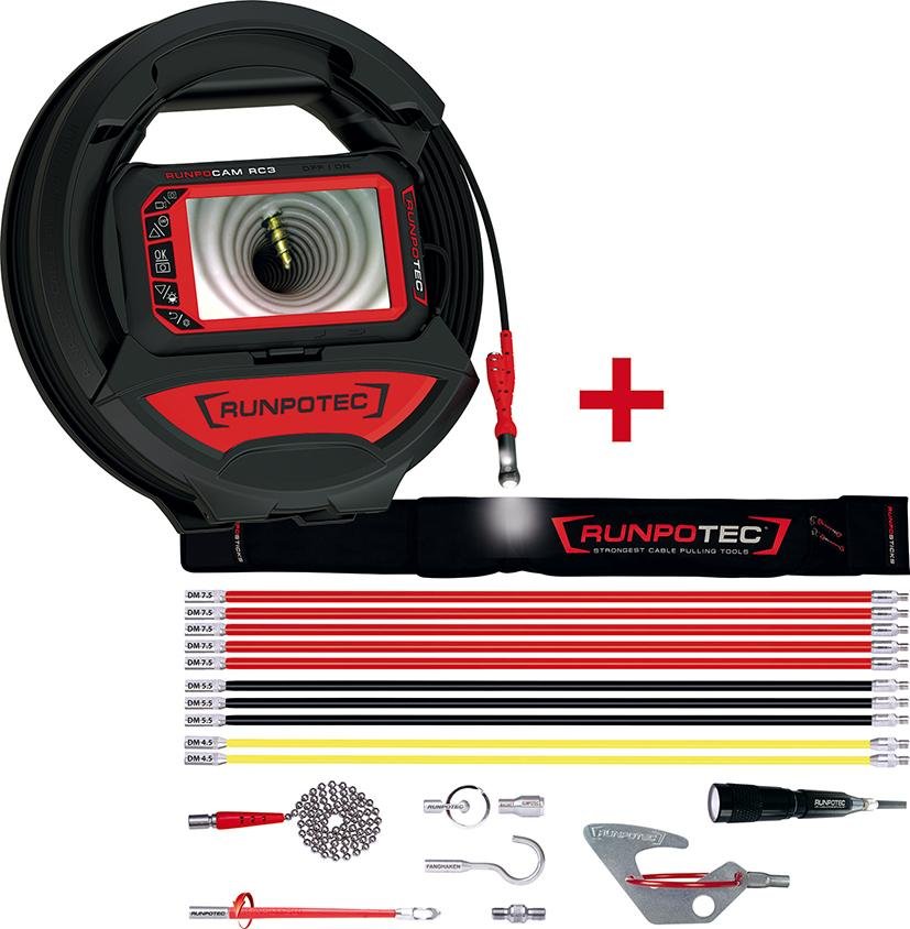 RUNPOTEC Multifunktionskamera-Set Runpocam RC3 15m und Runposticks Produktbild img1 L
