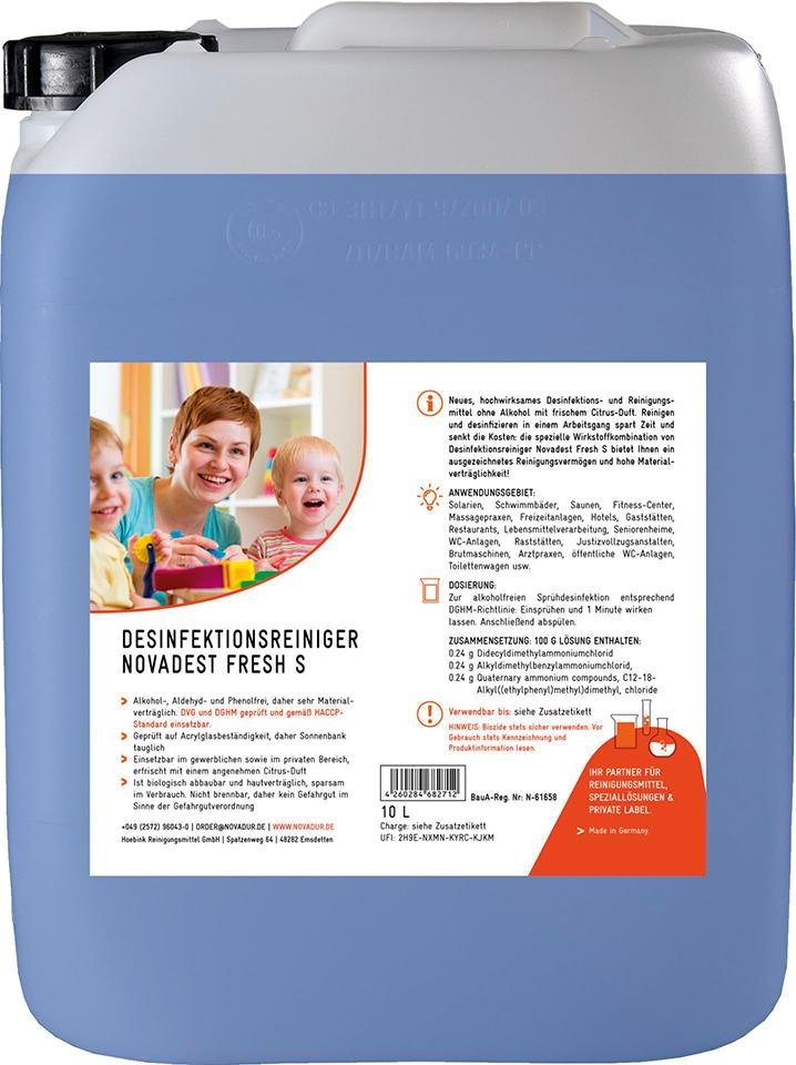 Novadest Fresh "S" Desinfektion gebrauchsf. Sprühdesinf. ohne Alkohol m. Citrus 10L Produktbild img1 L