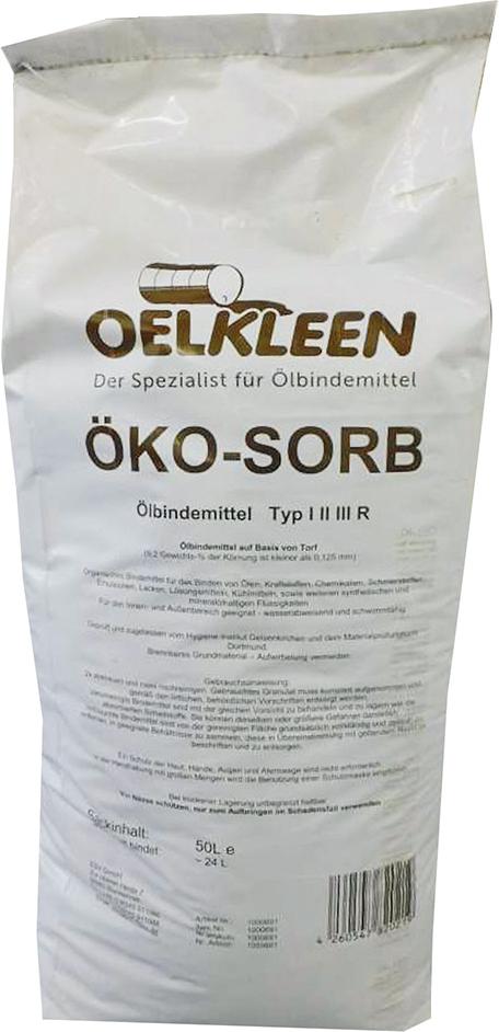 Granulat 50l Oel-Kleen Öko-Sorb Ölbinder aus Naturfaser nicht scheuernd schwimmfähig Produktbild img1 L