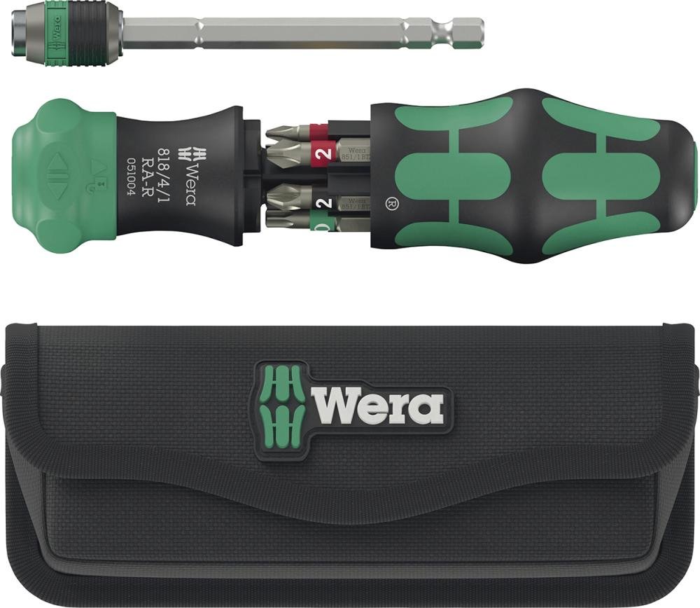 WERA Bit-Magazinhandhalter 1/4" Kraftform Kompakt 20RA-R 6-teilig in Tasche Produktbild img1 L