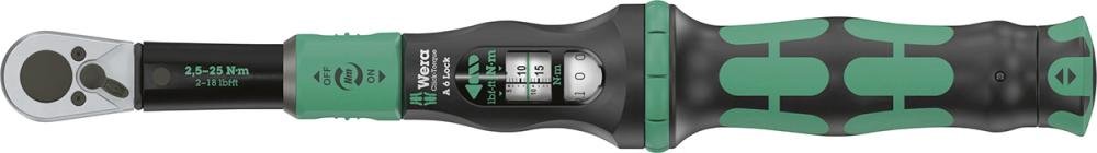 WERA Drehmomentschlüssel Click-Torque Lock für 1/4"-Bits 2,5-25Nm Produktbild img1 L