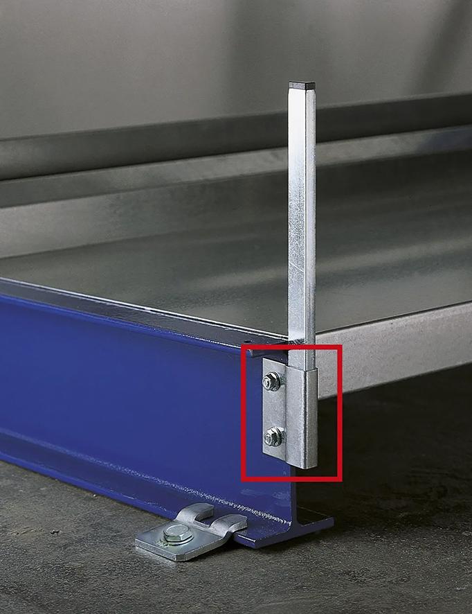 META Abrolldornaufnahme für Fußteil verschraubbar verzinkt Produktbild img1 L