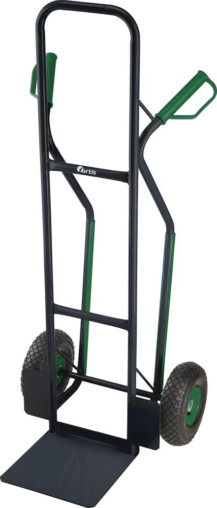 FORTIS Stahlrohrkarre Tragkraft 200kg Schaufelmaß B300xT300mm B540xT570xH1310mm pannensicher Produktbild img1 L