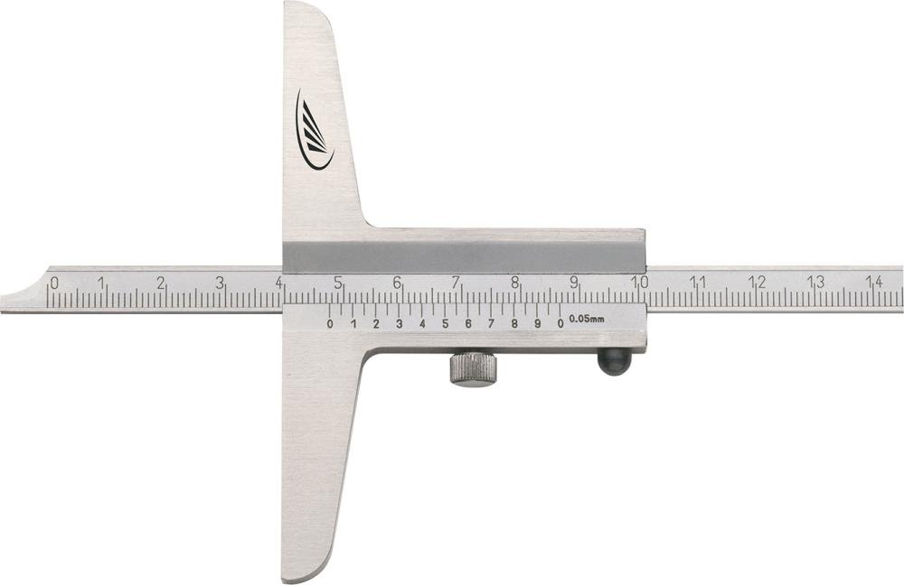 HELIOS-PREISSER Tiefenmessschieber mit gerader Messstange RCr. 1/20 12x4 300x150mm Produktbild img1 L