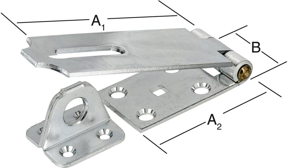 Überfalle mit Öse 100x45 mm Edelstahl VORMANN Produktbild img1 L