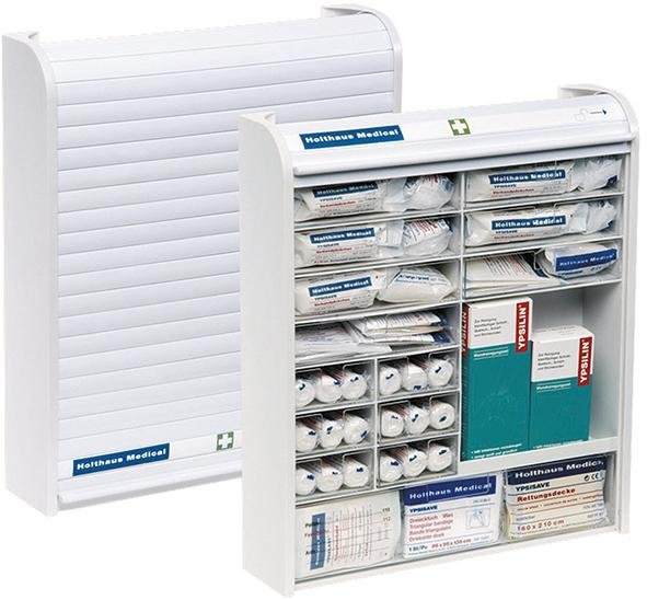 Verbandschrank Rollmed m.Rollo gef.,DIN 13157 Produktbild img1 L