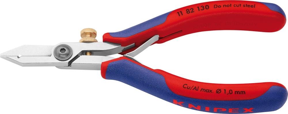 KNIPEX Elektronik- Abisolierschere 11 82 130poliert MK-Griff 0,75mm² 140mm Produktbild img1 L