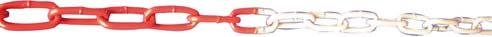 Absperrkette rot / weiß, Kunststoff 6 mm, VE 25m Produktbild img1 L