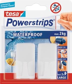 Haken Wave, weiß Inh.2St.Powerstrips Waterproof Produktbild img1 L