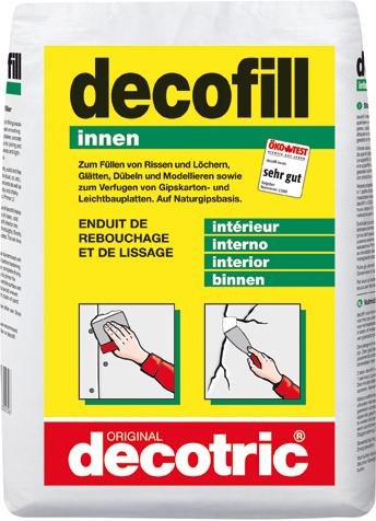 Decofill Spachtelmasse 10kg Sack, innen decotric Produktbild img1 L