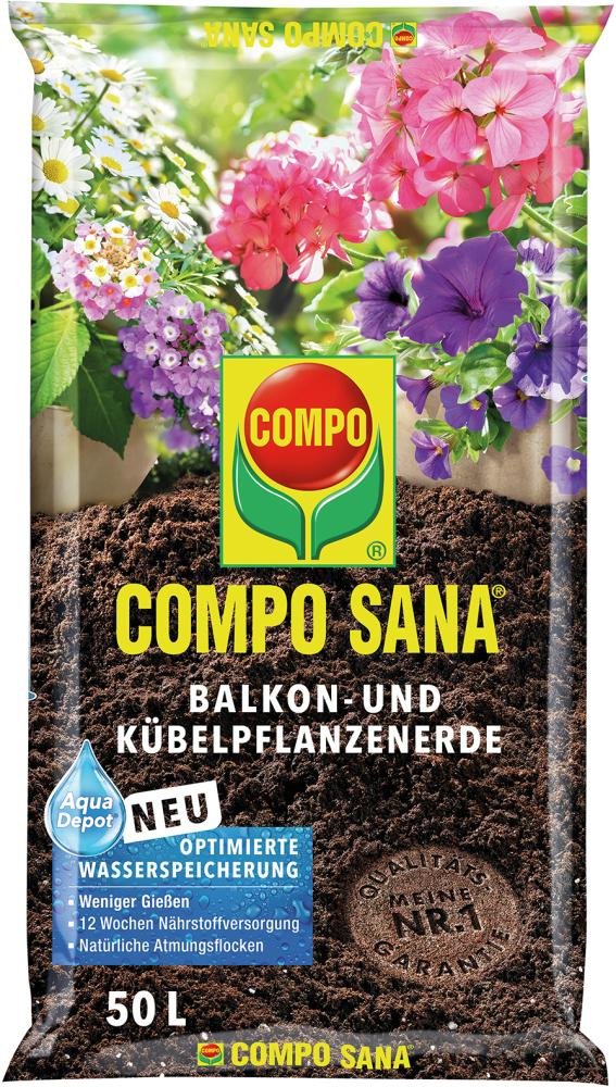 Balkon+Kübelpfl.erde 50 L Compo Sana Produktbild img1 L