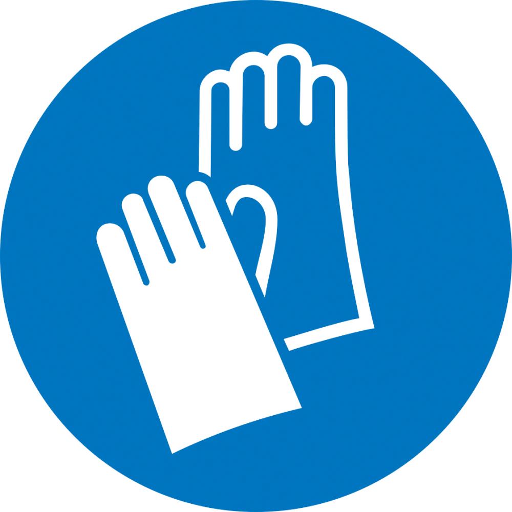 SAFETYMARKING Gebotsschild M009 Handschutz benutzen Folie ø 200mm Produktbild img1 L