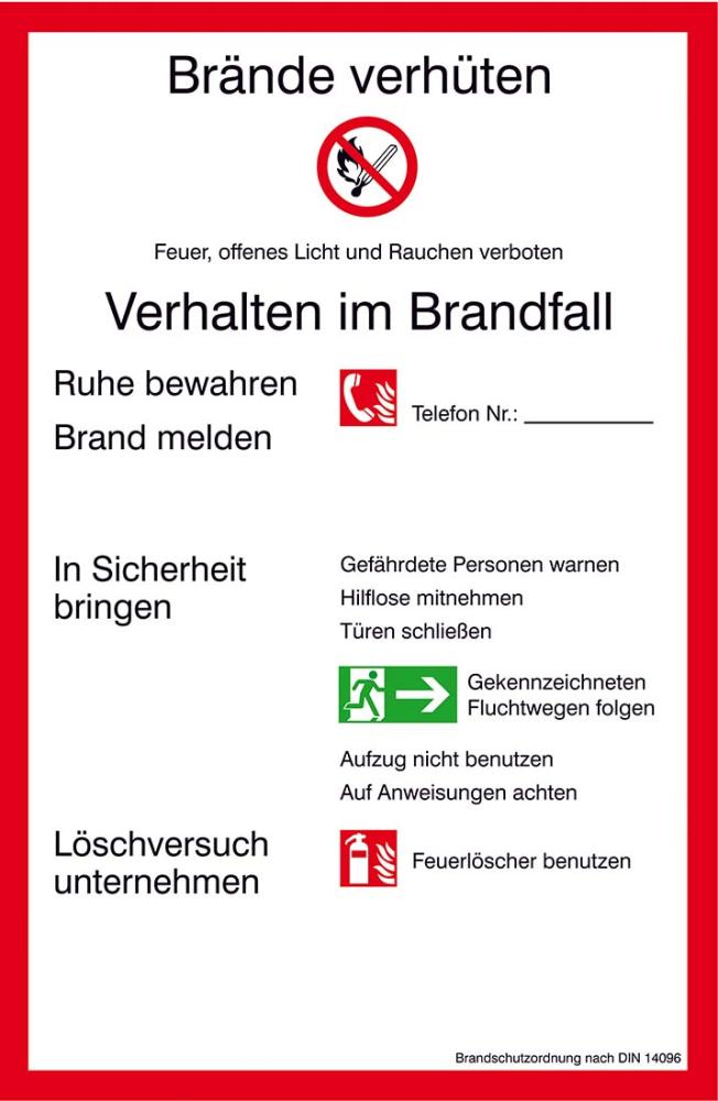 SAFETYMARKING Schild Brandschutzordnung B200xH300mm Aluminium Produktbild img1 L