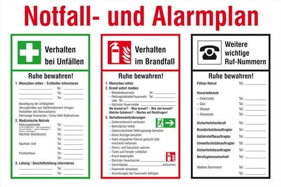 SAFETYMARKING Notfall- und Alarmplan Kunststoff (PVC) B600xH400mm Produktbild img1 L
