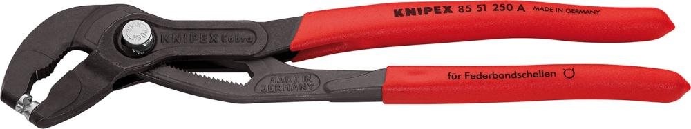 Schlauchklemmenzange für Federbandschellen Griffe kunststoffüberzogen 250mmKNIPEX Produktbild img1 L