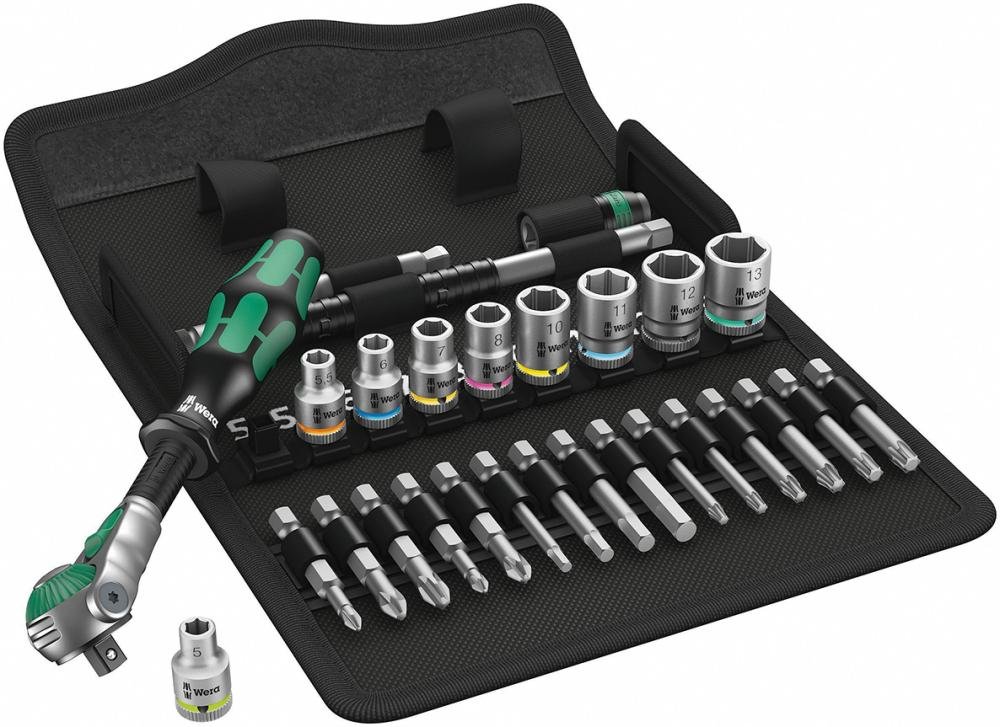 WERA Steckschlüssel-Garnitur 1/4" ZYKLOP speed 28-teilig Produktbild img1 L